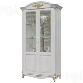 Шкаф Да Винчи 2-х дверный ГД-04 (белый патина)