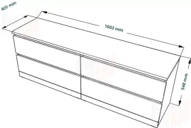 Комод Варма 4Д ясень черный