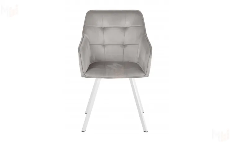 Кресло поворотное Мони Confetti silver/белый