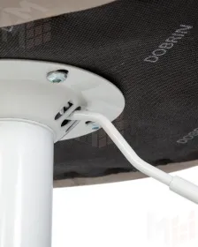 Стул барный DOBRIN TAILOR WHITE (серый велюр (MJ9-75))