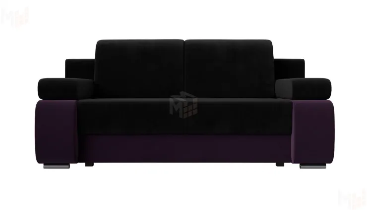 Диван прямой Денвер (Черный\Фиолетовый)