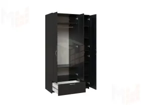 Шкаф Сириус 3 двери 1 ящик, венге (высота 220 см)