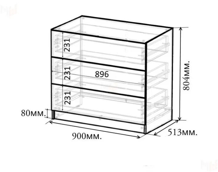 Серия детской мебели Пираты - комната №3