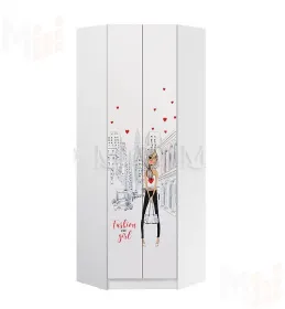 Шкаф угловой Вега New Girl (белый)