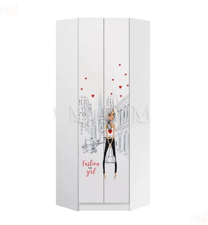 Шкаф угловой Вега New Girl (белый)