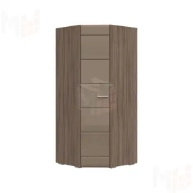 Шкаф угловой Симба шимо темный - кофе с молоком