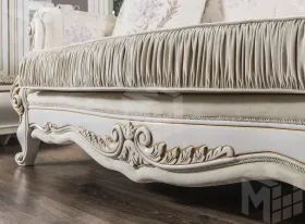 Диван Алсу 3х местный белый глянец