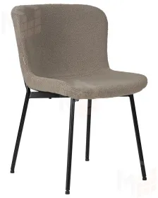 Стул обеденный DOBRIN MILO (черные ножки, бежевый букле (UF992-04))