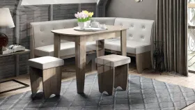 Кухонный уголок Барселона Дуб Сонома трюфель, Микровелюр Duna Brilliant