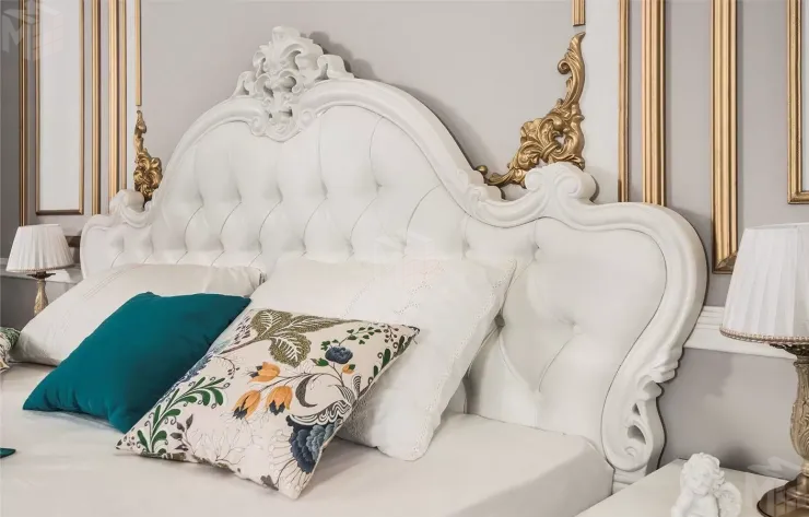 Кровать Мишель 180х200 см с подъёмным механизмом белый матовый