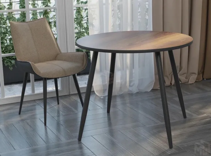 Стол Поло (пластик Дуб вотан/черный)