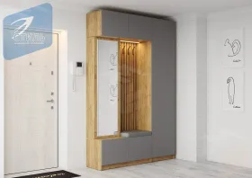 Прихожая Бостон со шкафом ШК-003 (серый шифер)