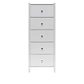 Комод Leset Нирита/Хайди, 5 ящиков, Белый (Белый/Белый)