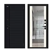 Входная металлическая дверь Лайнер-3 Total Black/Nordic Oak