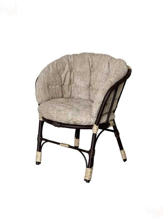 Комплект Багама Дуэт с полными бежевыми подушками (полиротанг)