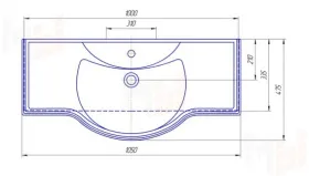 Тумба с раковиной Rich 105 см Белое Дерево