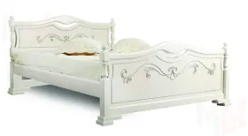 Кровать Людмила 16 Ясень жемчужный с патиной 1400х2000