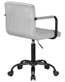 Офисное кресло для персонала DOBRIN TERRY BLACK (серый велюр (MJ9-75))