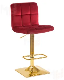 Стул барный DOBRIN GOLDIE (бордовый велюр (MJ9-43))