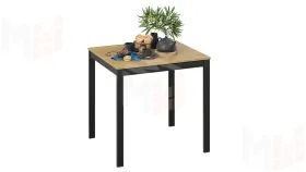 Стол раздвижной Слайд Тип 1 Черный муар, Дуб Крафт золотой