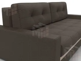 Диван прямой с декором Лига-096 НПБ ( Амур 05 коричневый;бежевый )