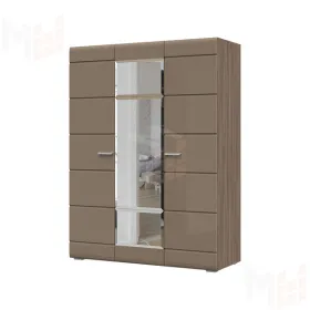 Шкаф 3х ств Симба шимо темный - кофе с молоком