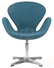 Кресло дизайнерское DOBRIN SWAN (синяя ткань IF6)