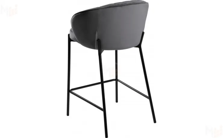 Полубарный стул Миэль темно-серый/черный