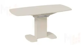 Стол обеденный Портофино - СМ(ТД)-105.02.11(1) Бежевое, Стекло бежевое матовое LUX