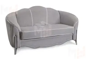 Диван Гравита 2х местный серый серебро  без раскладного механизма