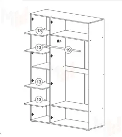 Шкаф Оливия 3-х ств графит софт