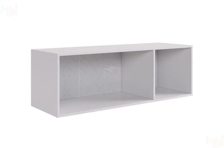 Антресоль трехдверная Зефир 119.01 белое дерево/пудра розовая (эмаль)