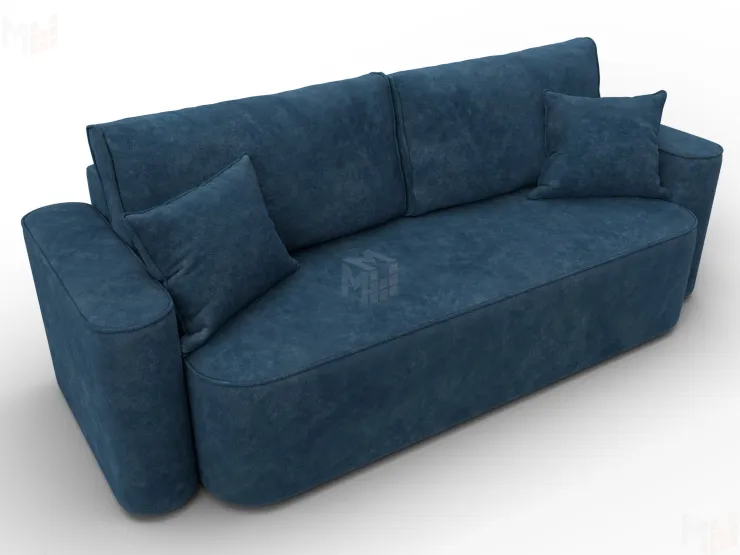 Диван прямой Лига-118 НПБ ( BRUT 11 синий )