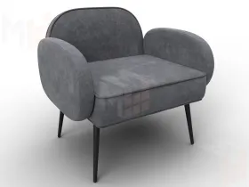 Кресло Лига-086 ( велюр BRUT 16 темно-серый )