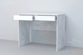 Стол Письменный СТ-1 Эго Бетон Светлый/Белый Глянец