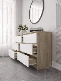 Комод Мори 1380.6 сонома/белый