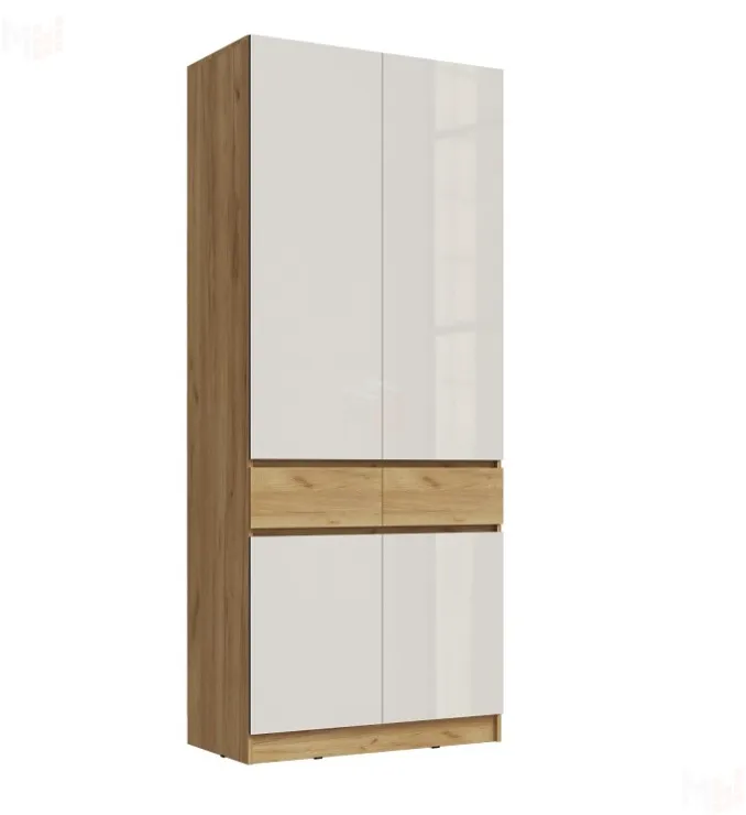 Шкаф Роджина 2-х створчатый (белый глянец)