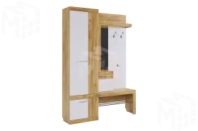 Прихожая Алекс  дуб крафт золотой/белое дерево