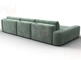 Диван угловой Лига-066 НПБ Лонг угол левый ( BRUT 08 зеленый )