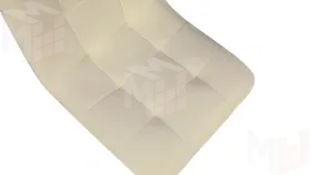 Стул Бруно (конус Т3) Белый муар, Кожзам Бежевый