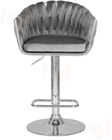Стул барный DOBRIN MARCEL (серый велюр (MJ9-75))