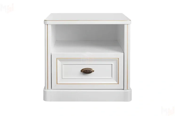 Тумба прикроватная детская Натали белый глянец