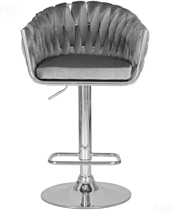 Стул барный DOBRIN MARCEL (серый велюр (MJ9-75))