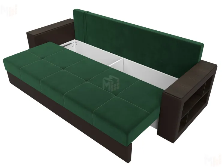 Диван прямой Дубай Лайт ( Зеленый;Коричневый )