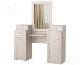Стол косметический ОКТАВА с зеркалом (ясень анкор светлый)