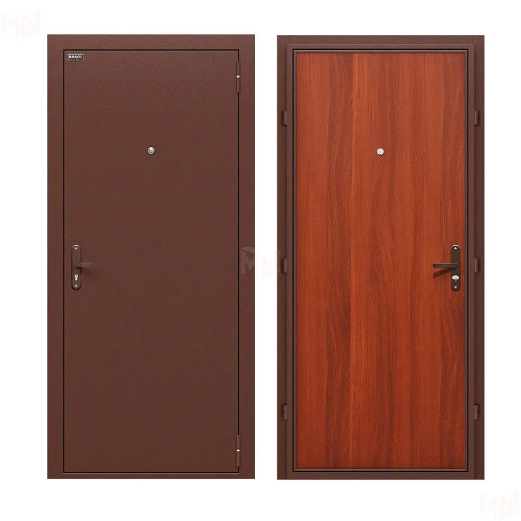 Входная металлическая дверь Эконом Антик Медь/Л-11 (ИталОрех)