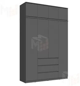 Шкаф Челси 1600 с антресолью, графит