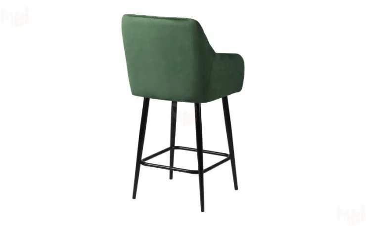 Полубарное поворотное кресло Барли К Confetti  deep forest/черный