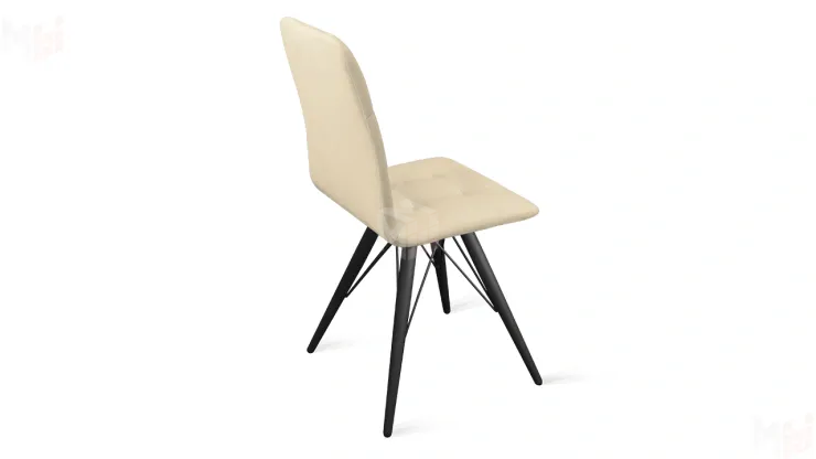 Стул Аспен К3 Черный муар, Велюр Confetti Cream