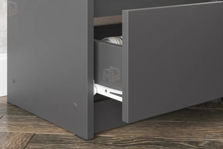 Комод с ящиками (1,38м)  Денвер Графит серый